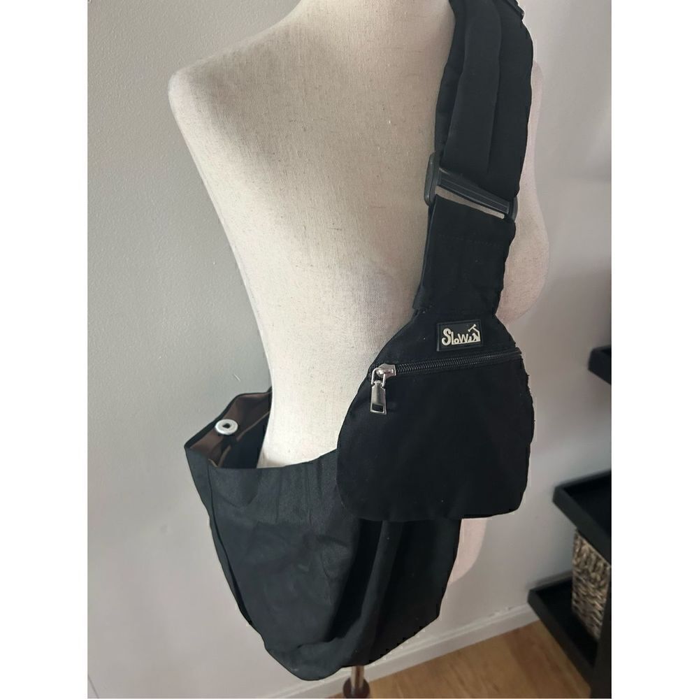Slowton black Dog Pet Sling Backpack